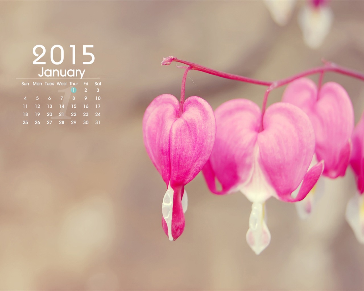 01. 2015 kalendář tapety (1) #9 - 1280x1024