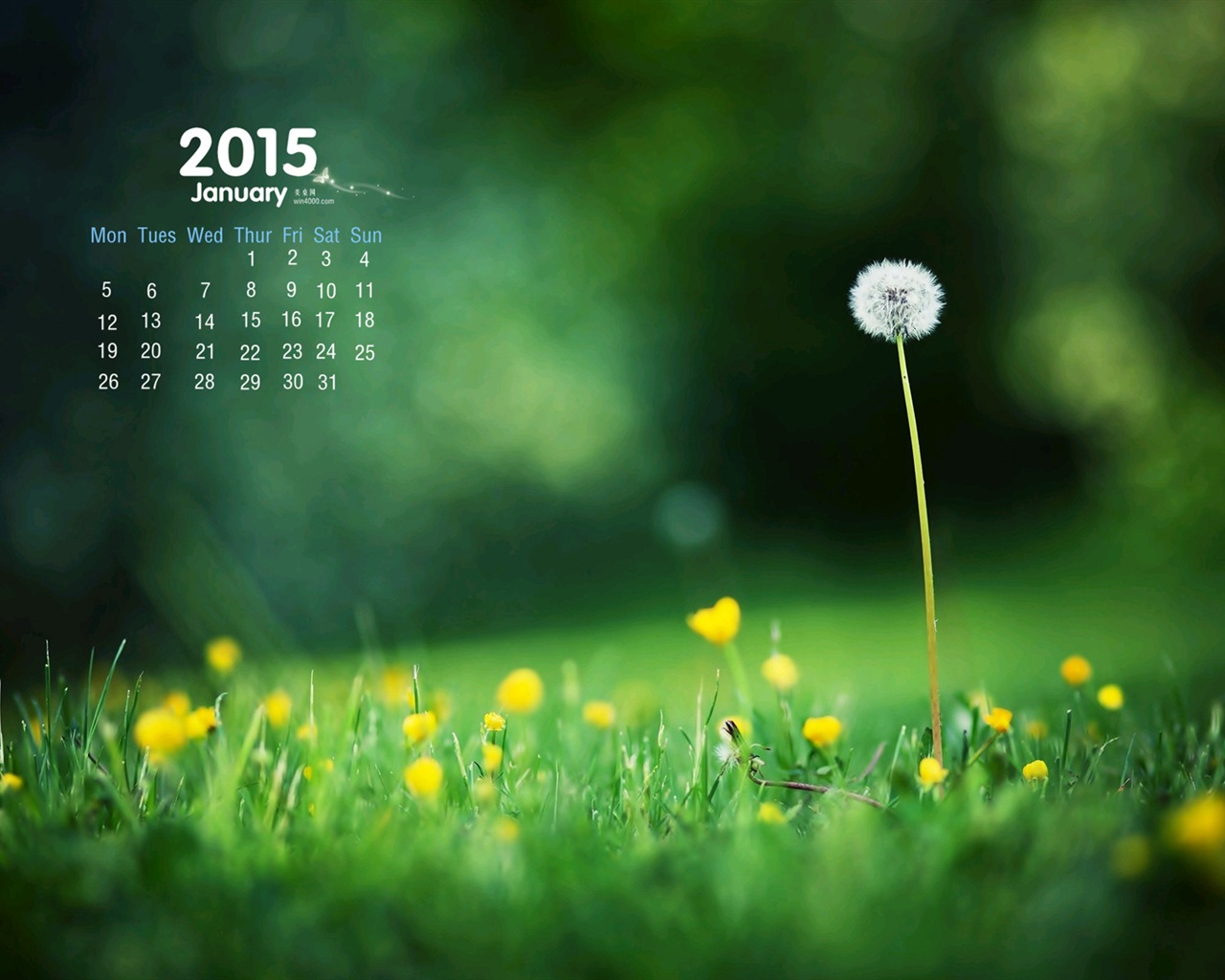 01. 2015 kalendář tapety (1) #15 - 1280x1024