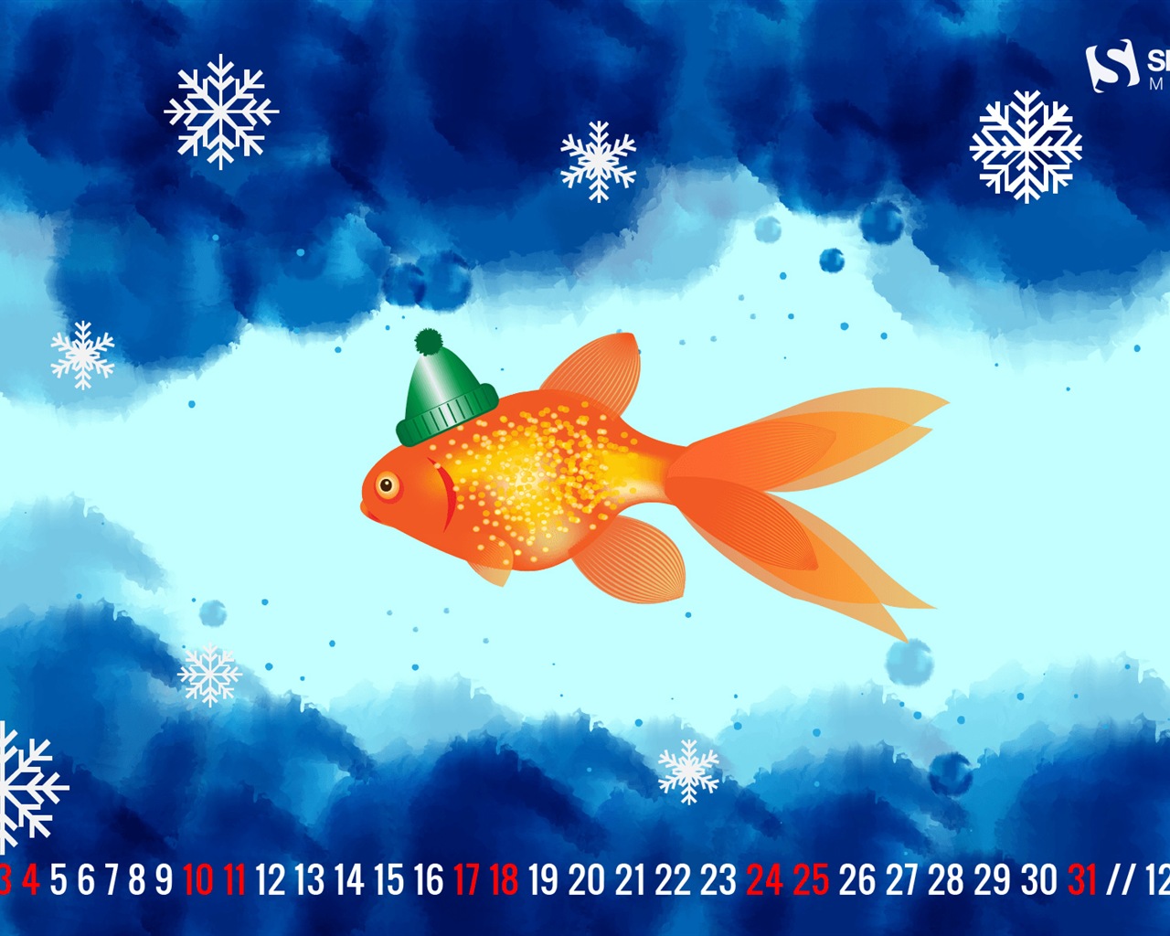 01. 2015 kalendář tapety (2) #1 - 1280x1024