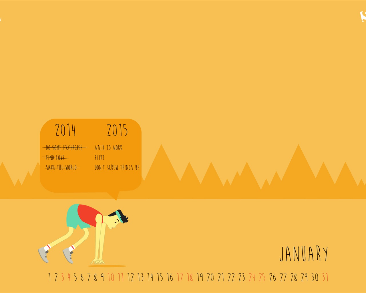 Januar 2015 Kalender Wallpaper (2) #2 - 1280x1024