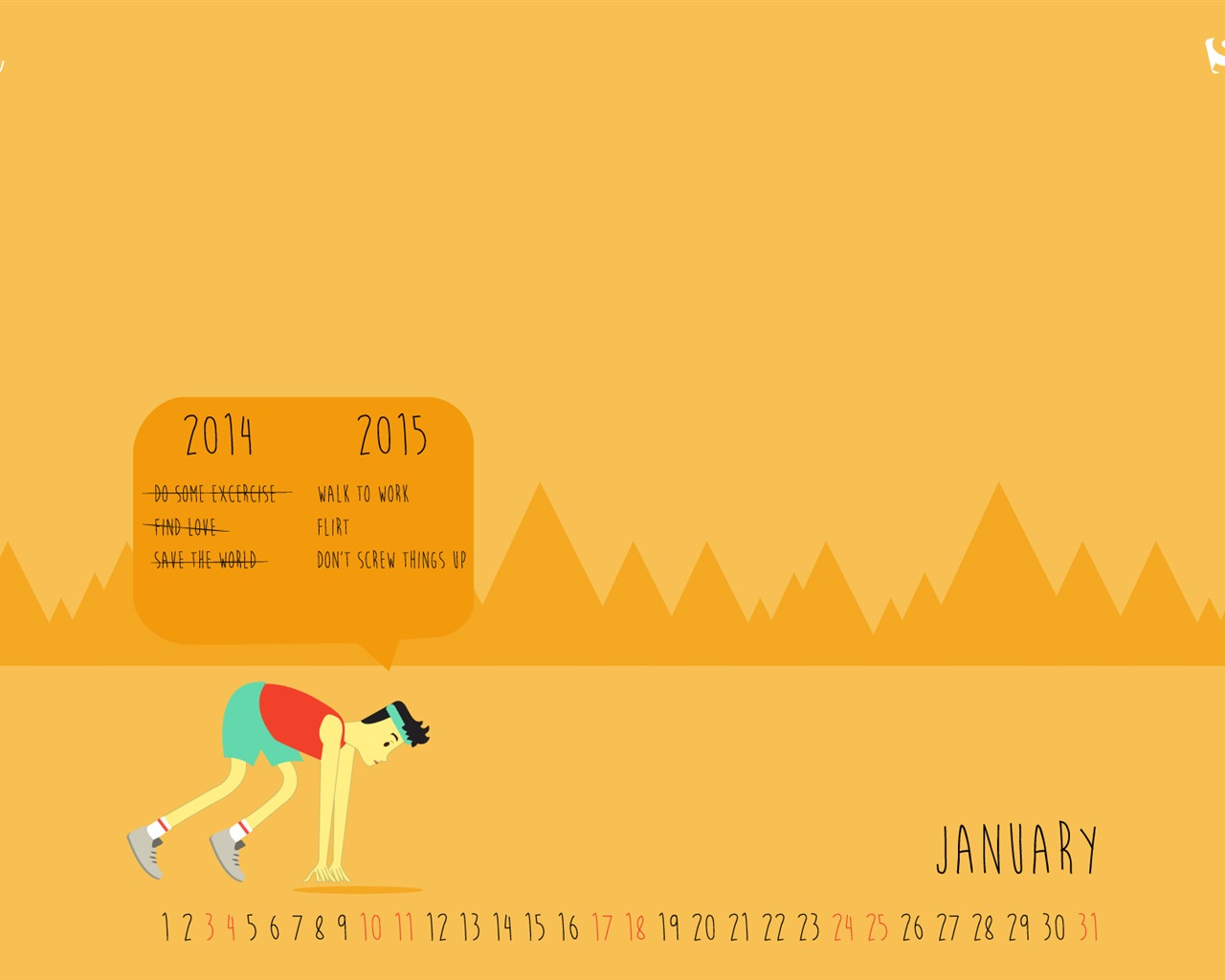 01. 2015 kalendář tapety (2) #2 - 1280x1024