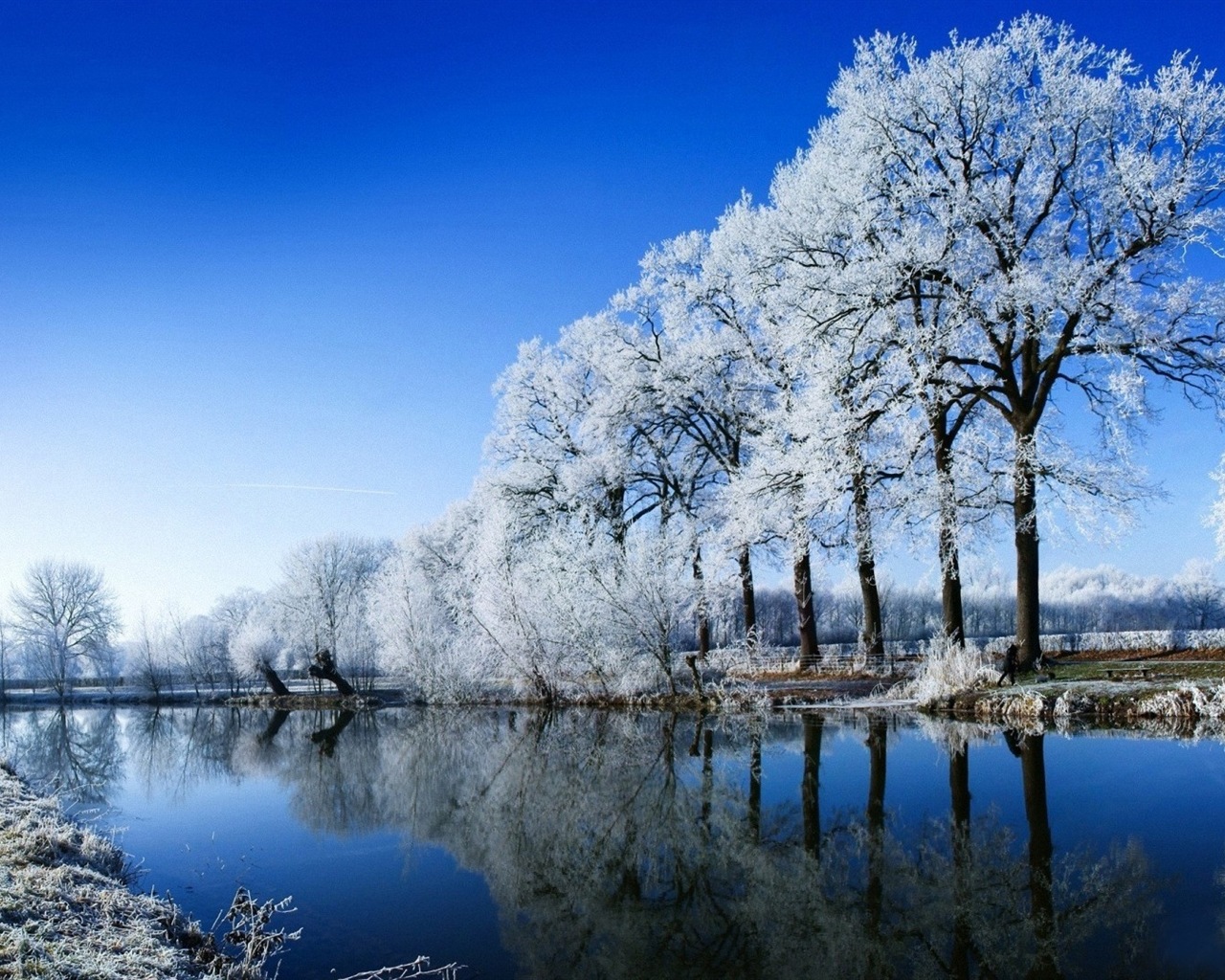 Winter snow beautiful scenery HD wallpapers #1 - 1280x1024