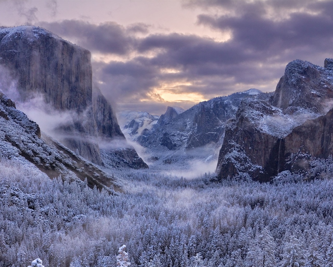 Neige d'hiver fonds d'écran HD magnifique de paysages #3 - 1280x1024