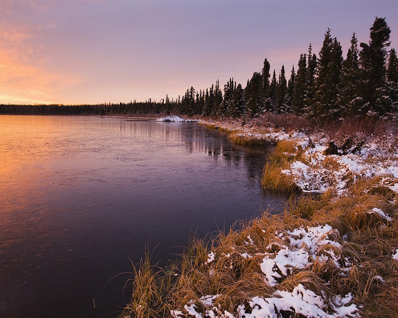 Neige d'hiver fonds d'écran HD magnifique de paysages #7 - 1280x1024