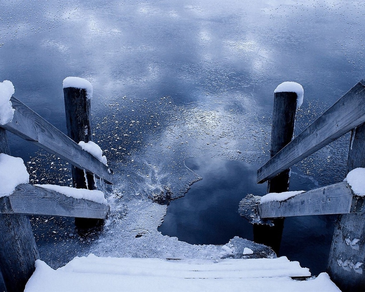 겨울 눈 아름다운 풍경의 HD 월페이퍼 #8 - 1280x1024