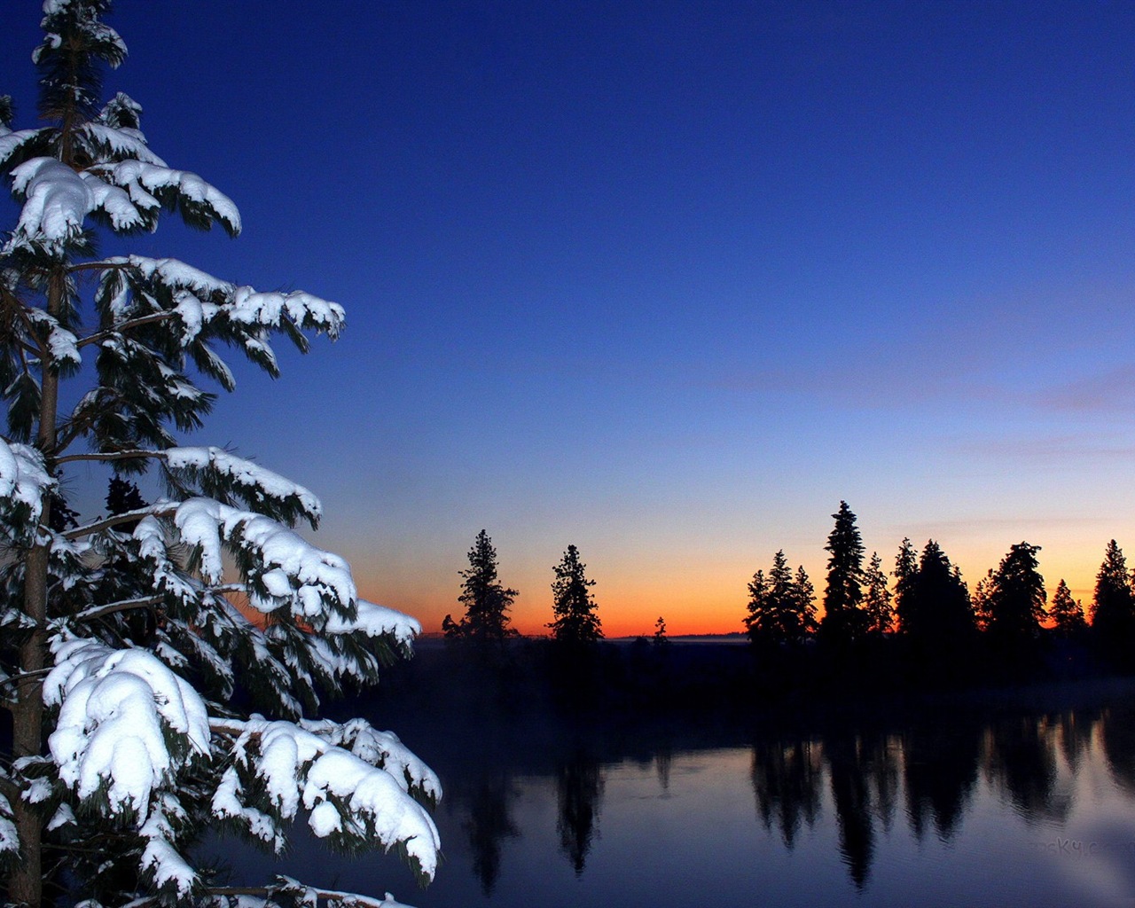 Winter snow beautiful scenery HD wallpapers #10 - 1280x1024