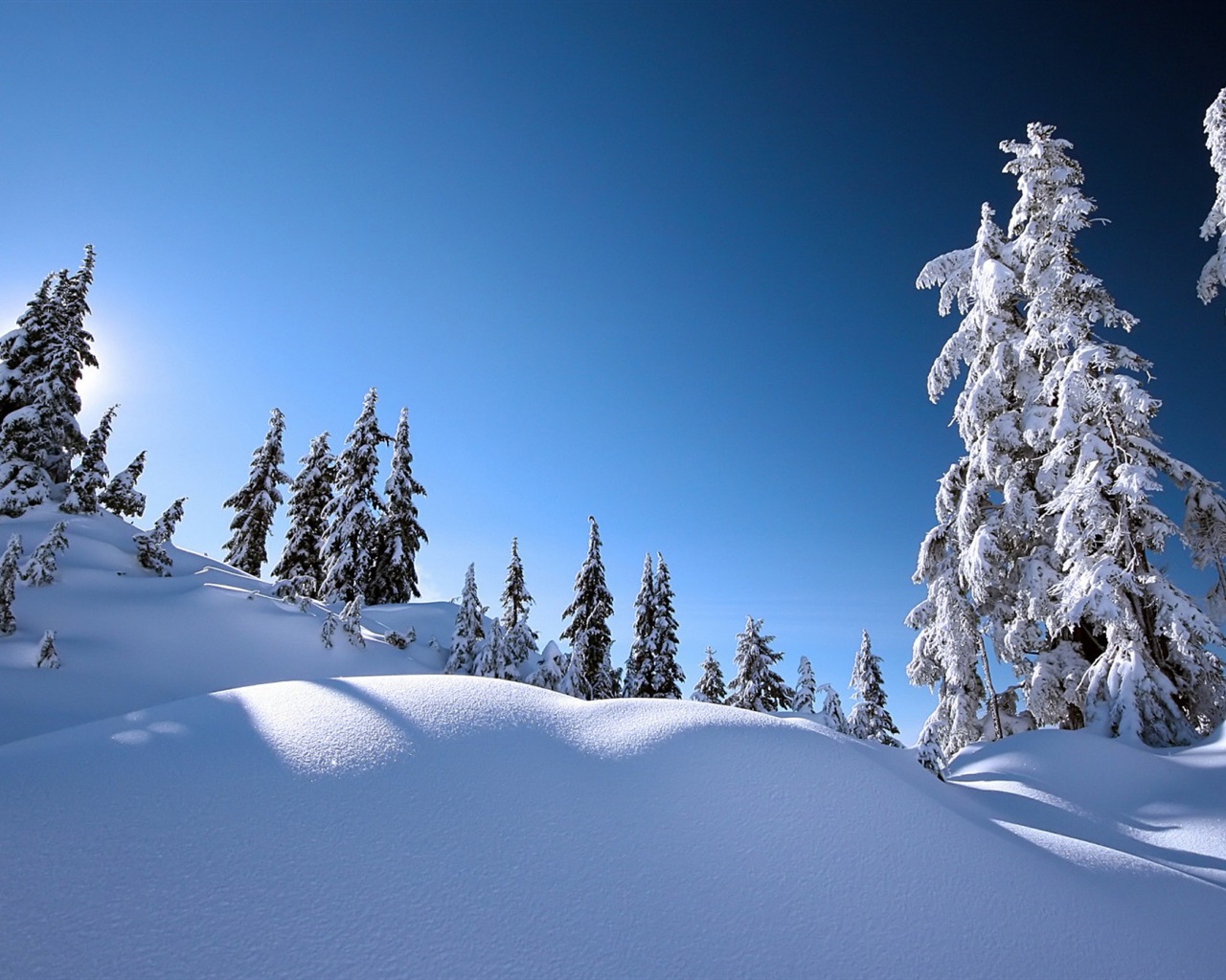 La nieve del invierno fondos de pantalla HD hermoso paisaje #19 - 1280x1024