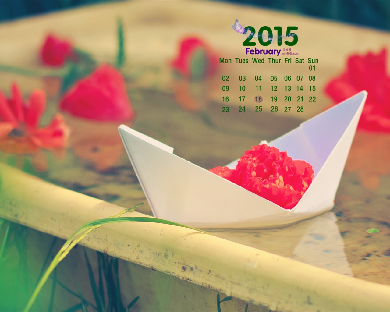 Februar 2015 Kalender Wallpaper (1) #3 - 1280x1024
