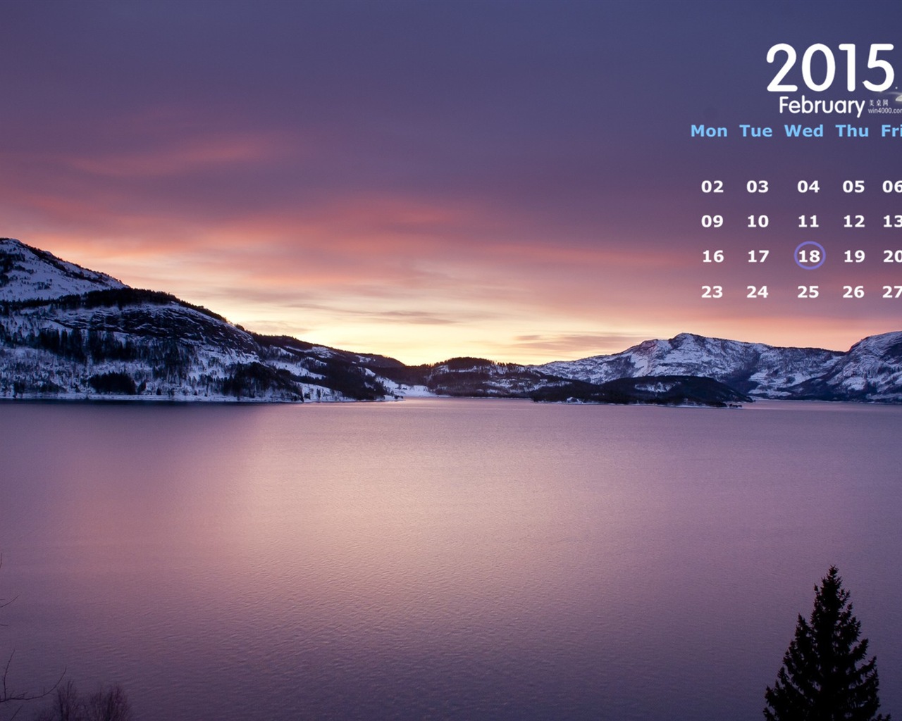 February 2015 Calendar wallpaper (1) #14 - 1280x1024