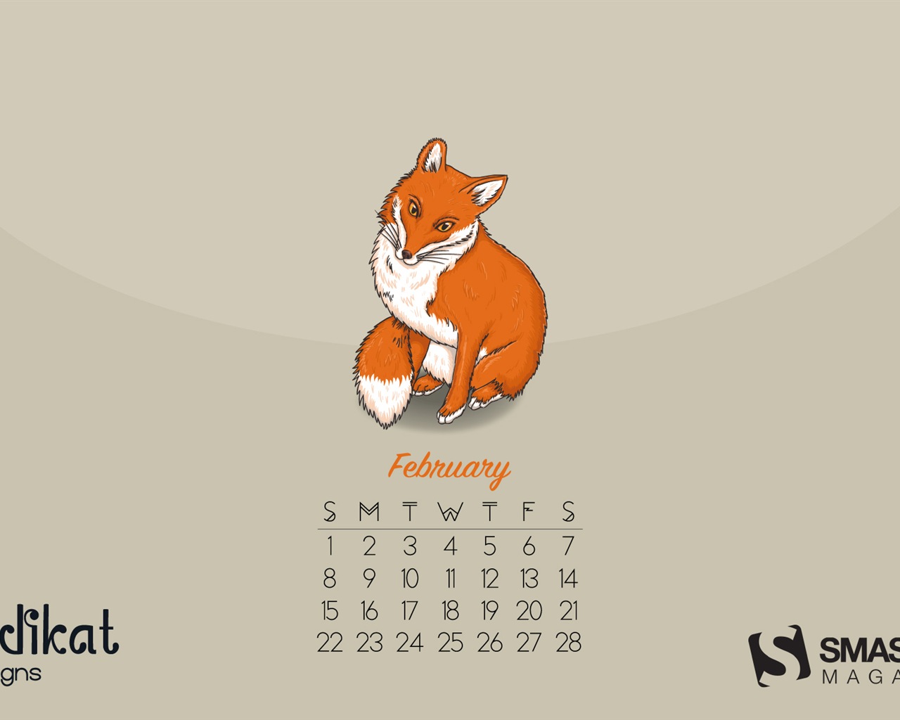 Februar 2015 Kalender Wallpaper (2) #10 - 1280x1024