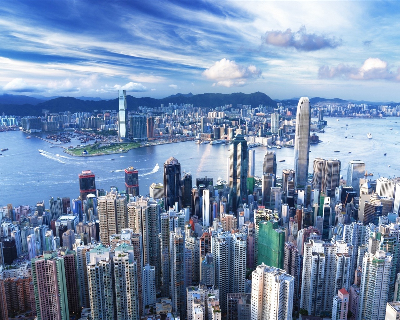 香港の都市景観の美しいHDの壁紙 #1 - 1280x1024