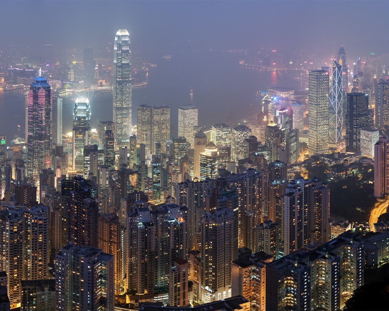 Paisaje urbano fondos de pantalla HD hermosas de Hong Kong #12 - 1280x1024
