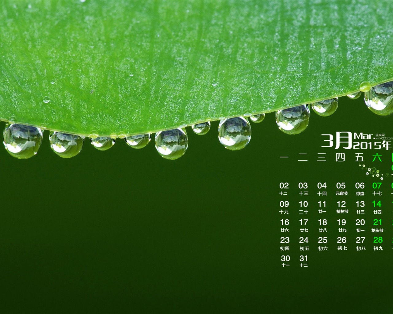 March 2015 Calendar wallpaper (1) #3 - 1280x1024