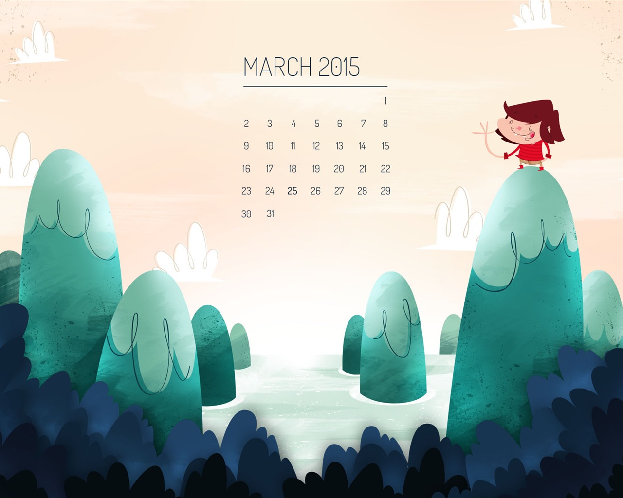 March 2015 Calendar wallpaper (2) #10 - 1280x1024