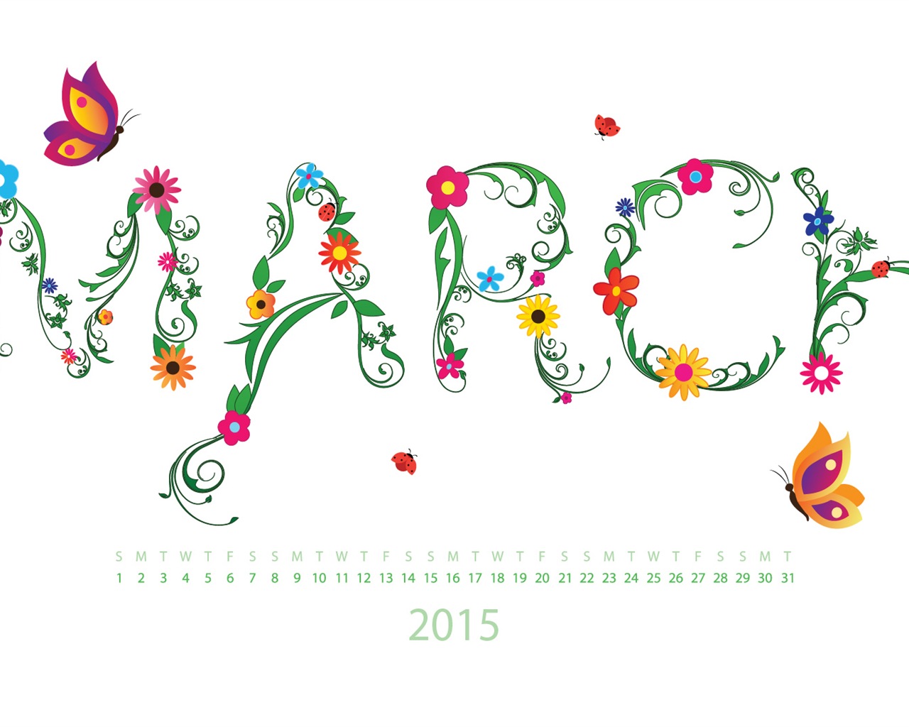 März 2015 Kalender Tapete (2) #16 - 1280x1024