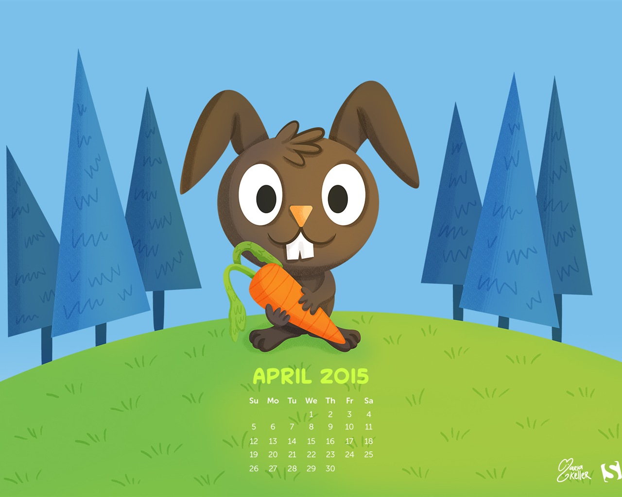 April 2015 Kalender Wallpaper (1) #8 - 1280x1024