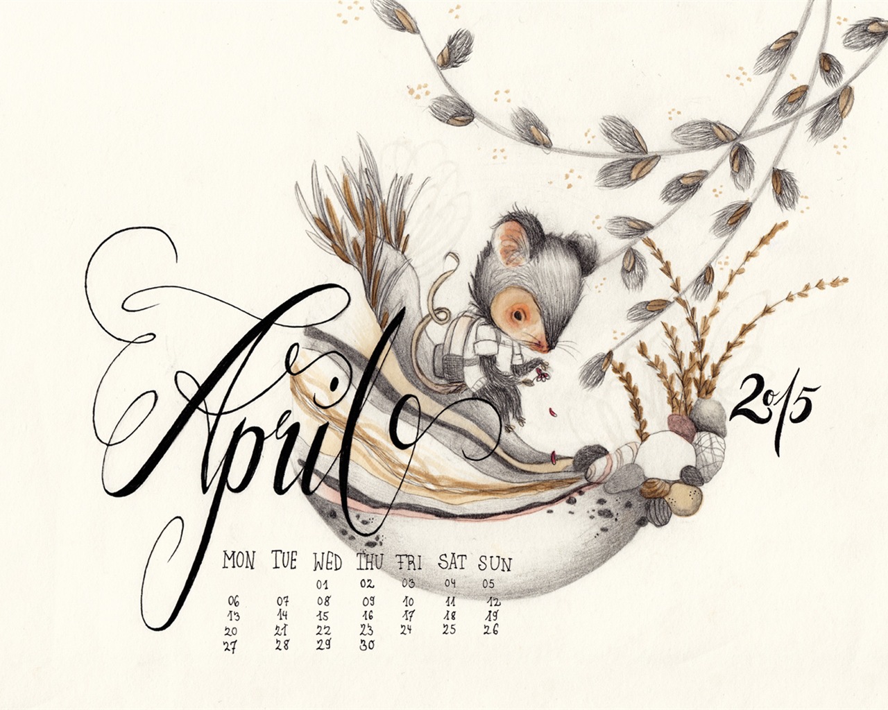 April 2015 Kalender Wallpaper (1) #15 - 1280x1024