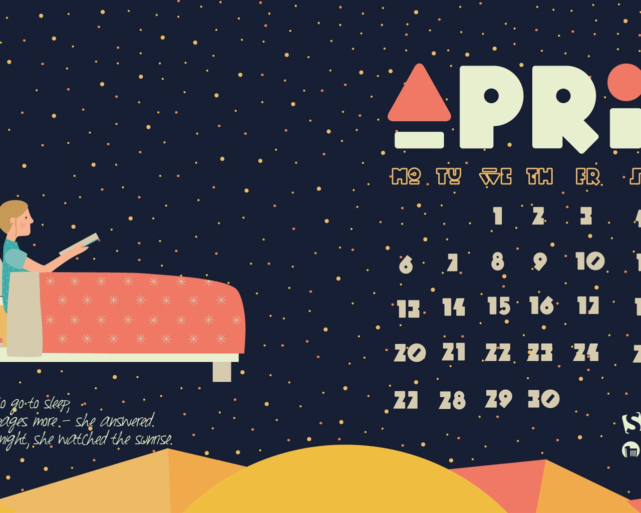 April 2015 Kalender Wallpaper (1) #18 - 1280x1024