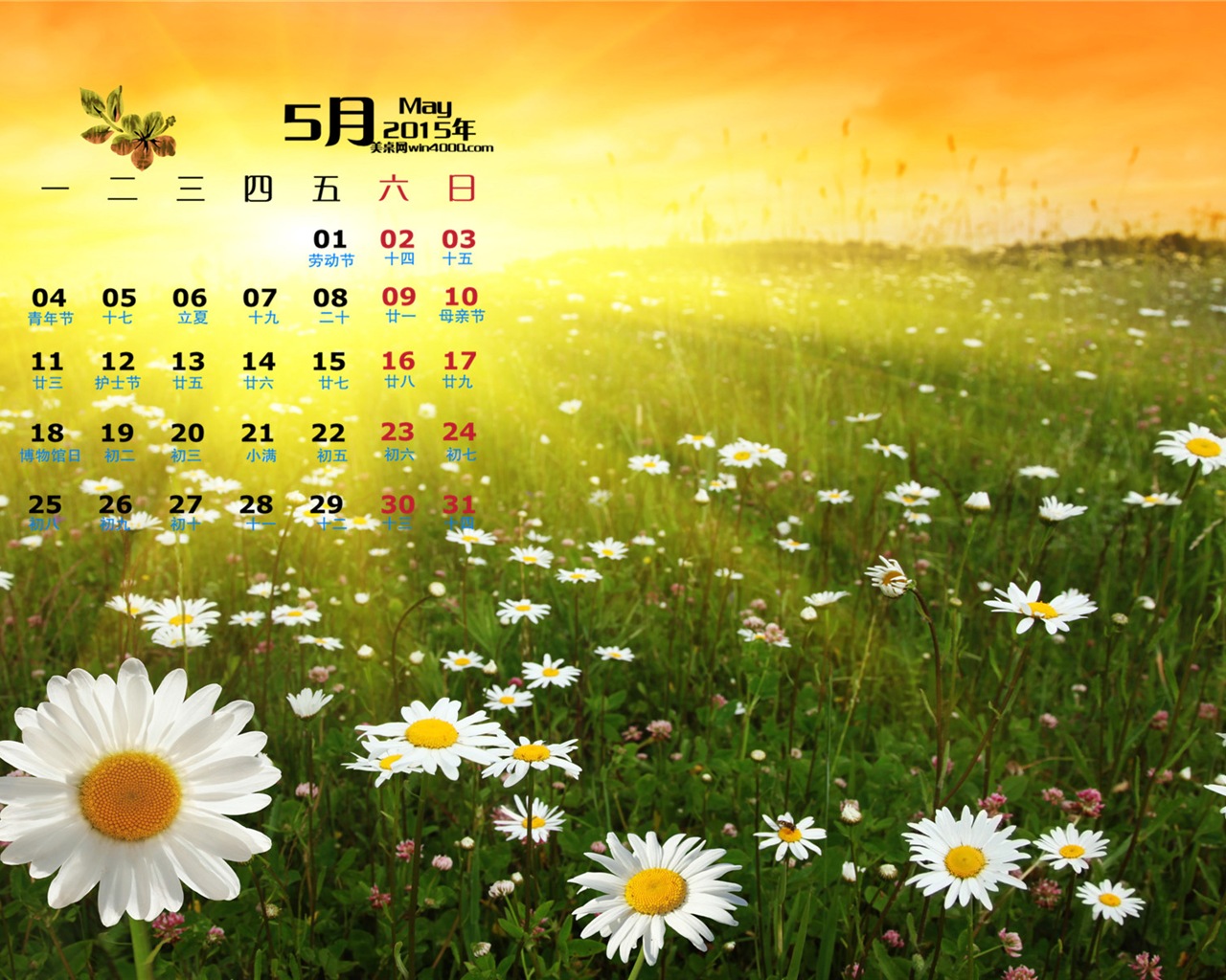 Mai 2015 Kalender Wallpaper (1) #15 - 1280x1024