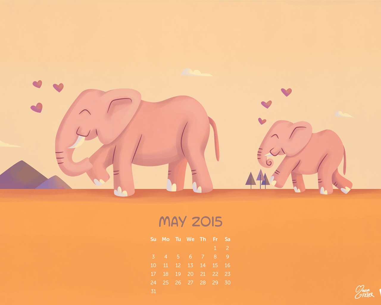 05. 2015 kalendář tapety (2) #20 - 1280x1024