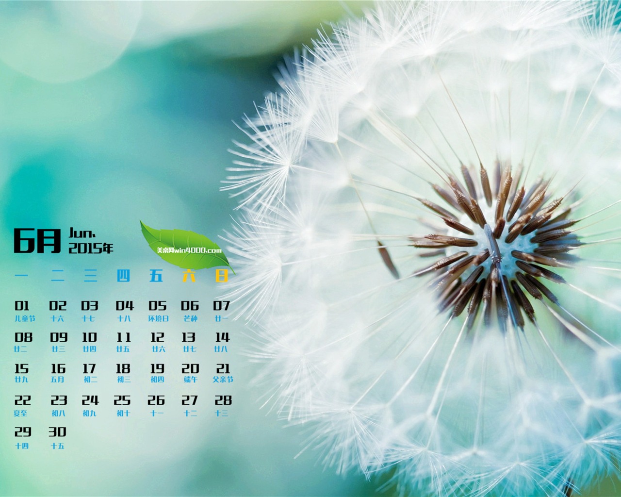 Juni 2015 Kalender Wallpaper (1) #20 - 1280x1024