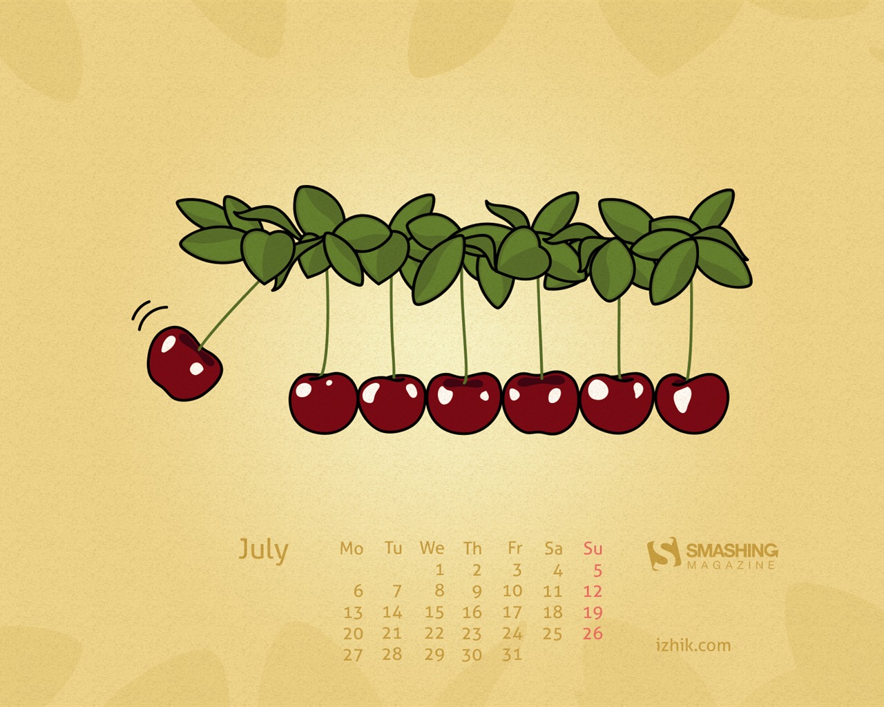 2015年7月 月曆壁紙(二) #17 - 1280x1024