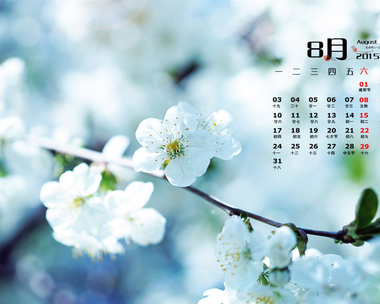 August 2015 calendar wallpaper (1) #2 - 1280x1024