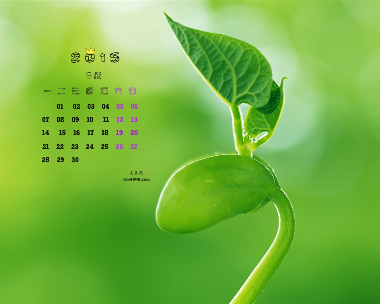 Září 2015 kalendář tapety (1) #5 - 1280x1024