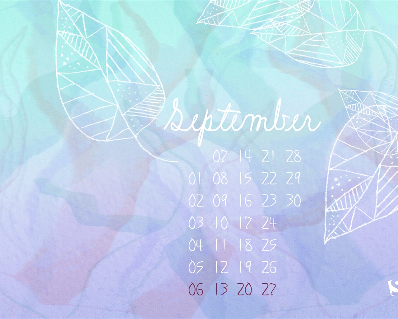 2015年9月 月曆壁紙(二) #8 - 1280x1024
