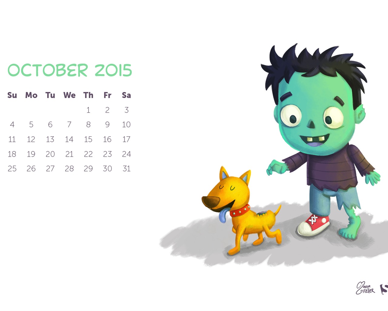 Oktober 2015 Kalender Wallpaper (2) #7 - 1280x1024
