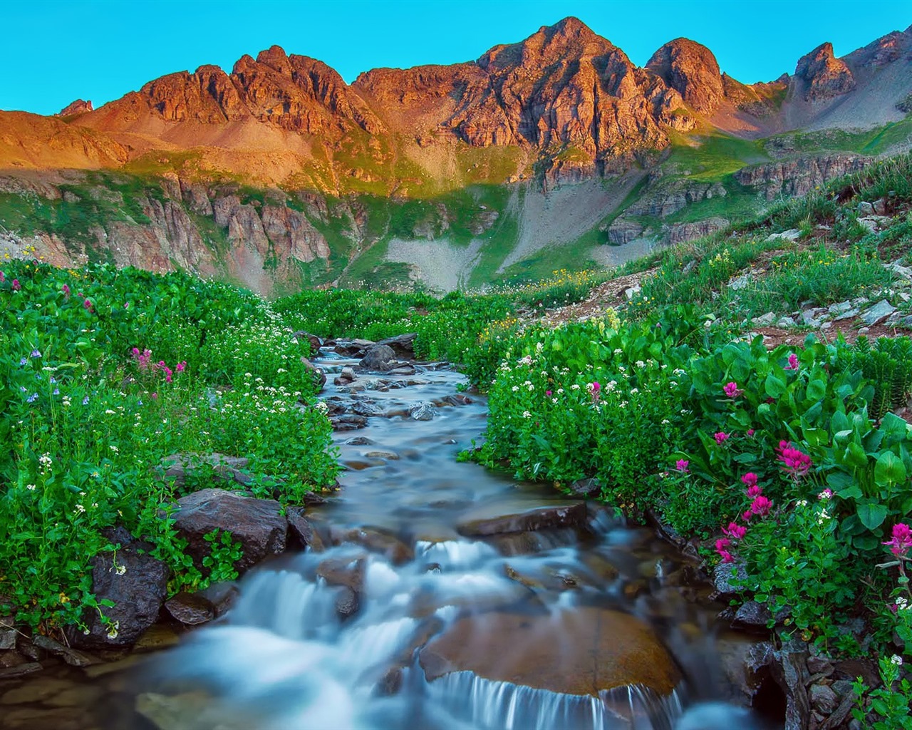 Los árboles, montañas, agua, salida del sol y puesta del sol, fondos de pantalla de alta definición #26 - 1280x1024