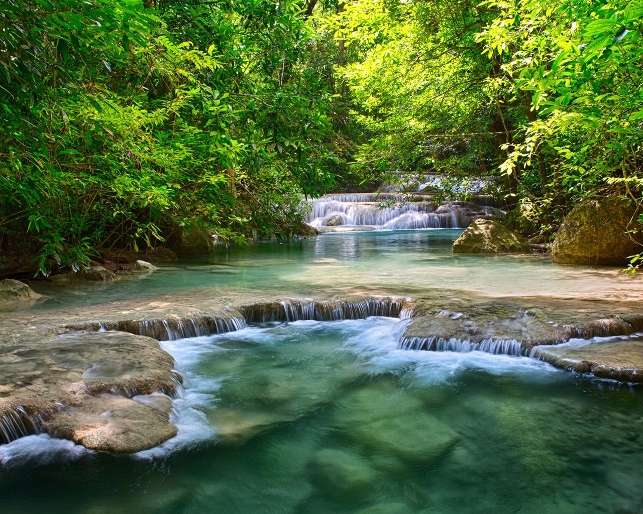 Los árboles, montañas, agua, salida del sol y puesta del sol, fondos de pantalla de alta definición #38 - 1280x1024