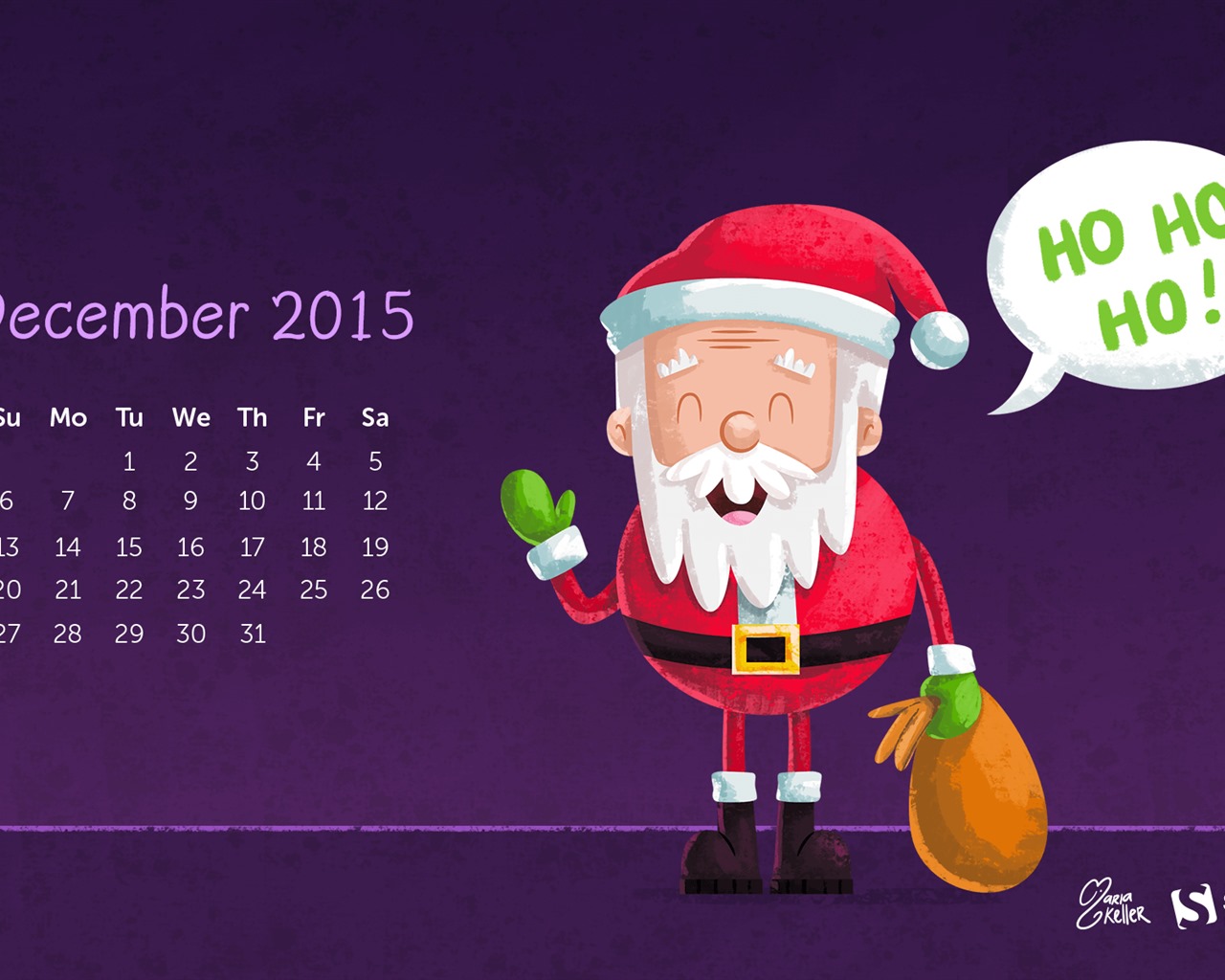 Dezember 2015 Kalender Wallpaper (2) #2 - 1280x1024