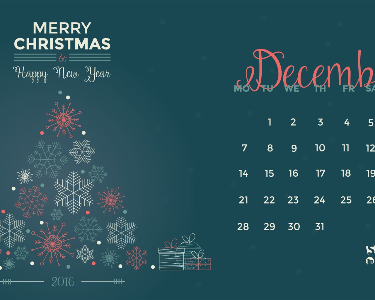 Dezember 2015 Kalender Wallpaper (2) #3 - 1280x1024