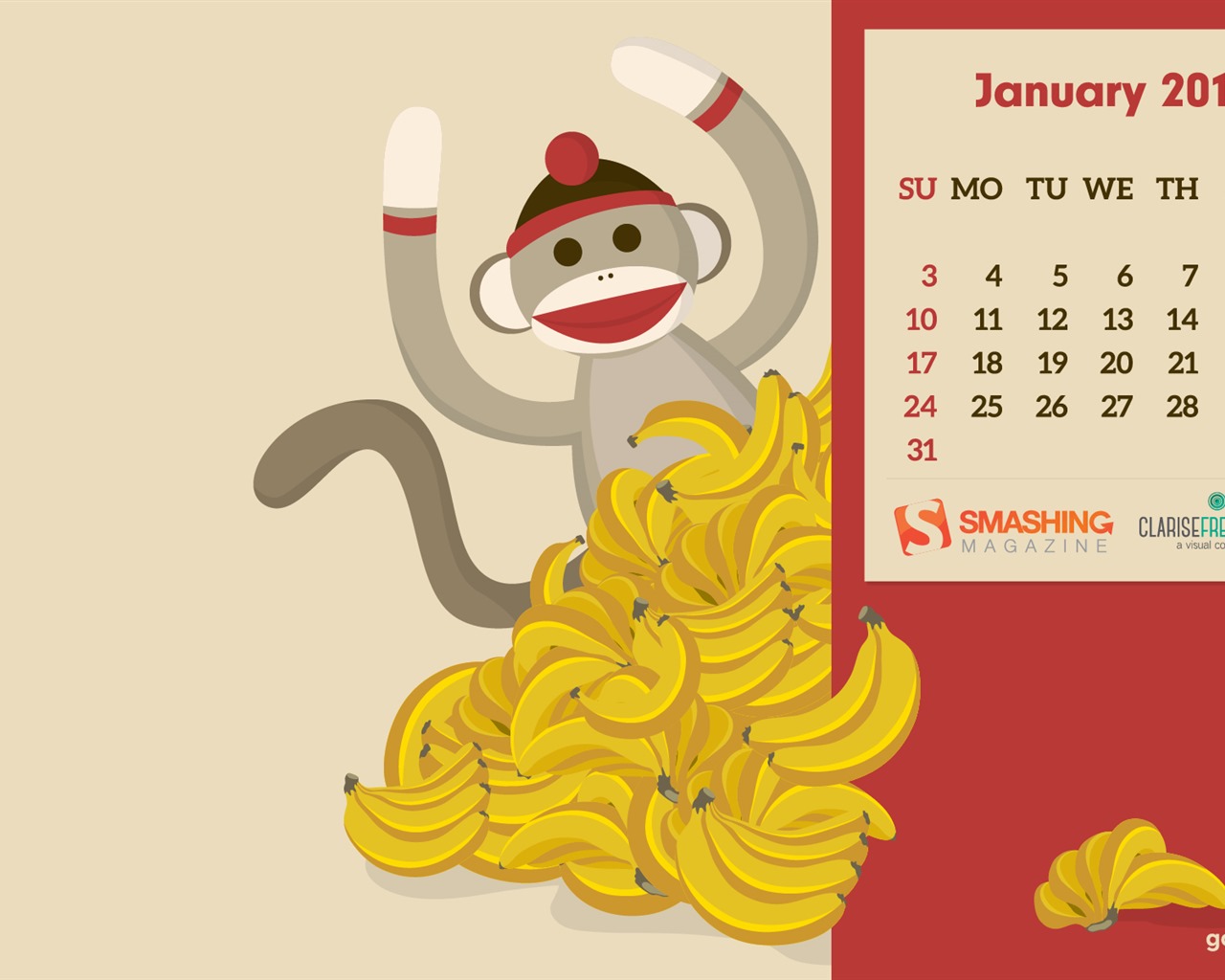 January 2016 calendar wallpaper (2) #10 - 1280x1024