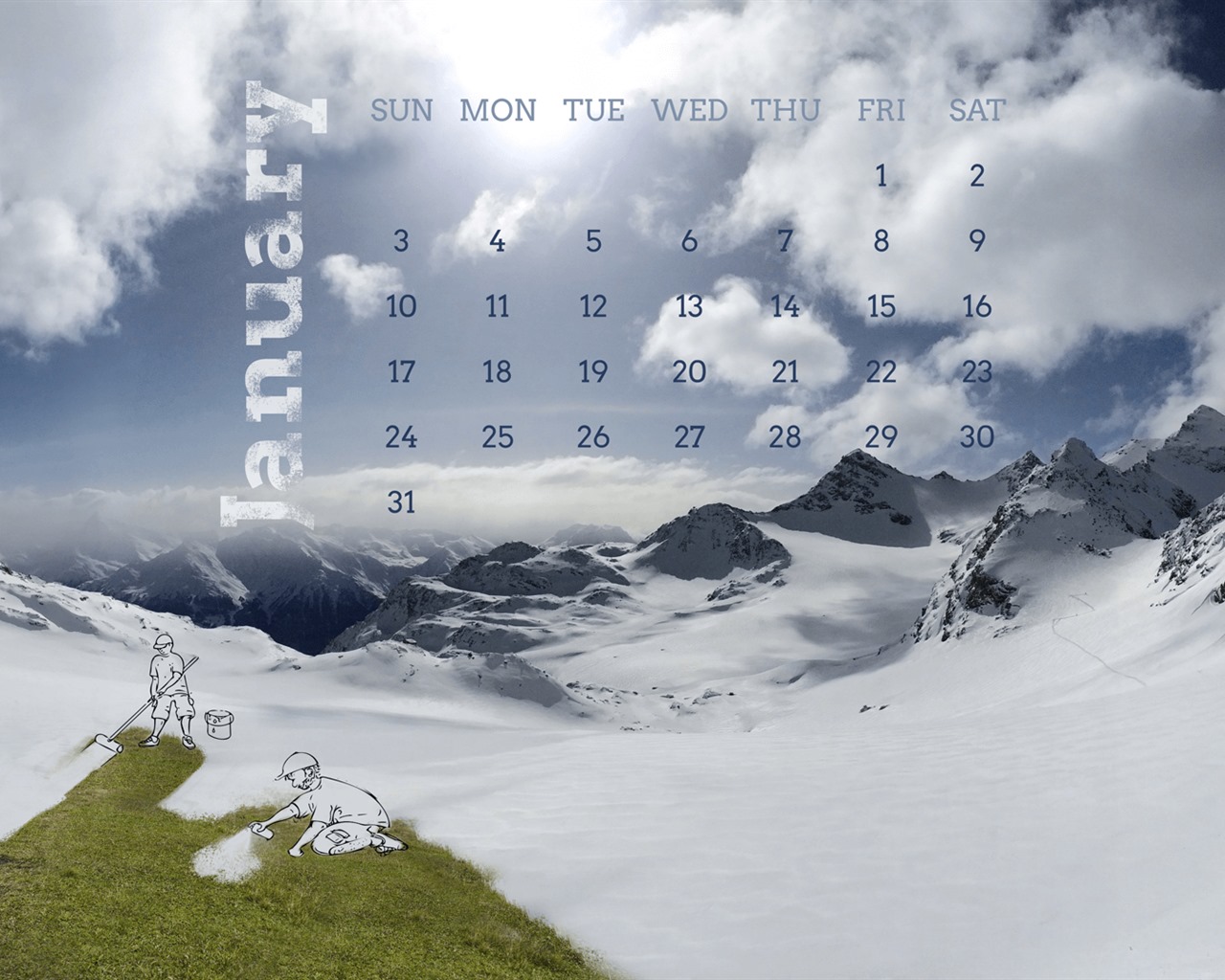 January 2016 calendar wallpaper (2) #18 - 1280x1024