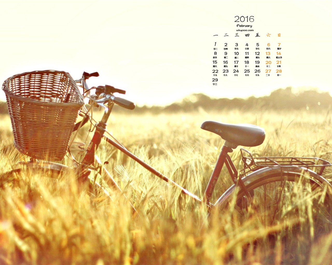 February 2016 Calendar wallpaper (1) #14 - 1280x1024