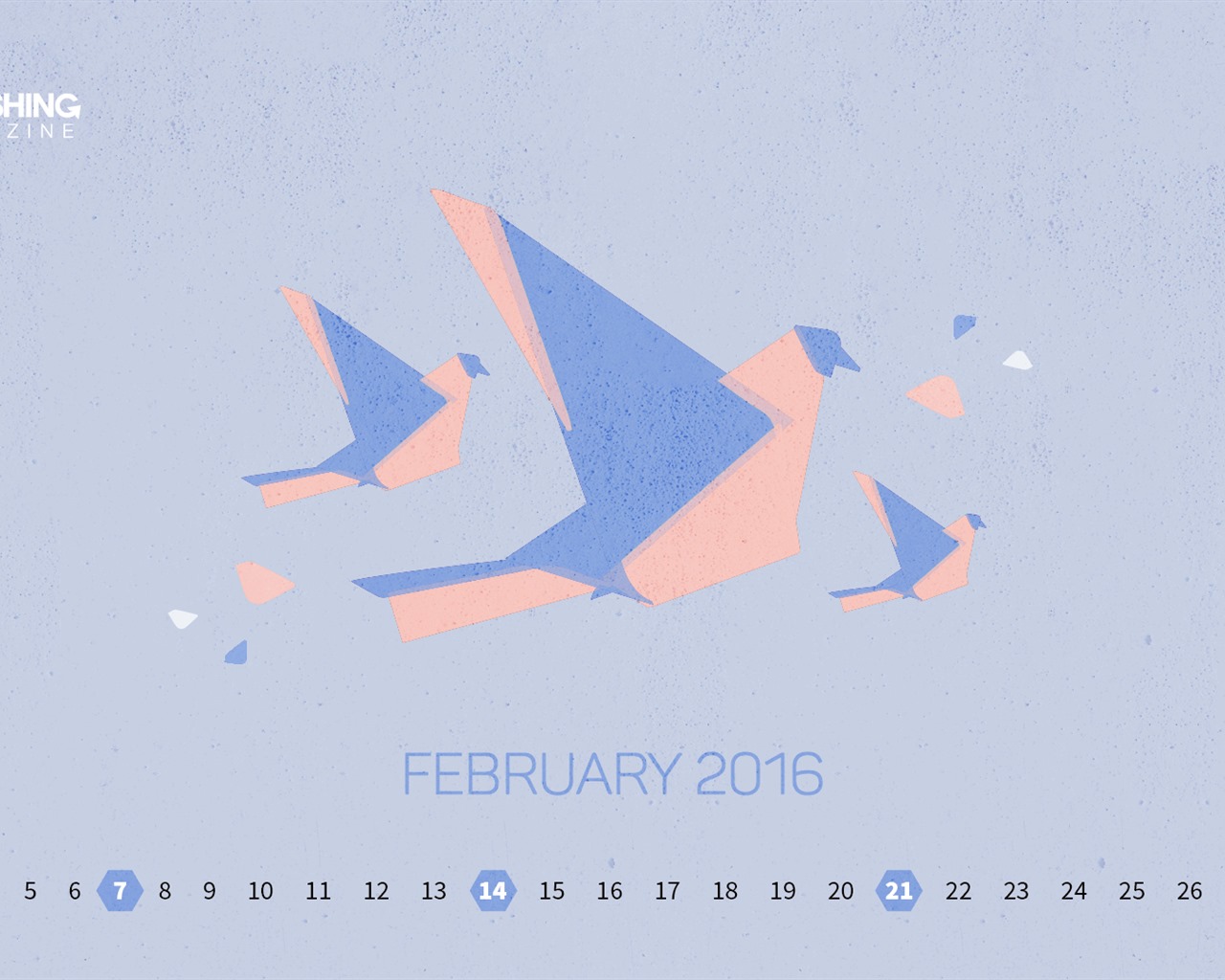 Februar 2016 Kalender Wallpaper (2) #2 - 1280x1024