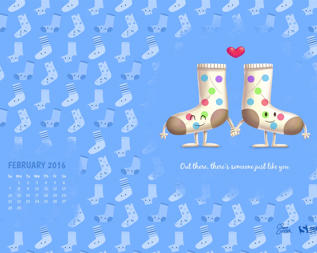 Februar 2016 Kalender Wallpaper (2) #10 - 1280x1024