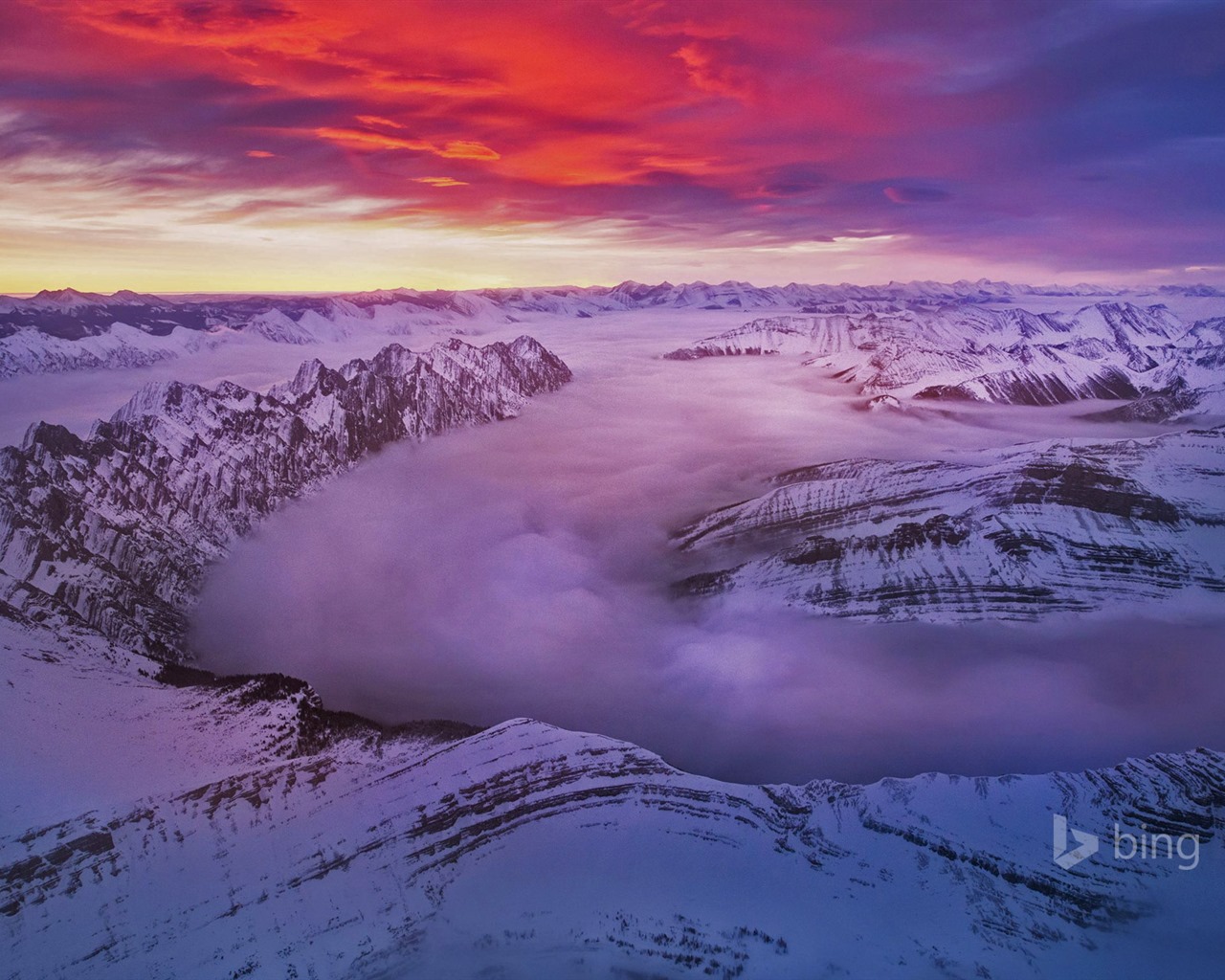 Ledna 2016 Bing téma HD tapety na plochu #10 - 1280x1024