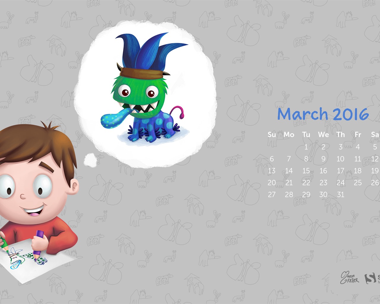 March 2016 calendar wallpaper (2) #4 - 1280x1024