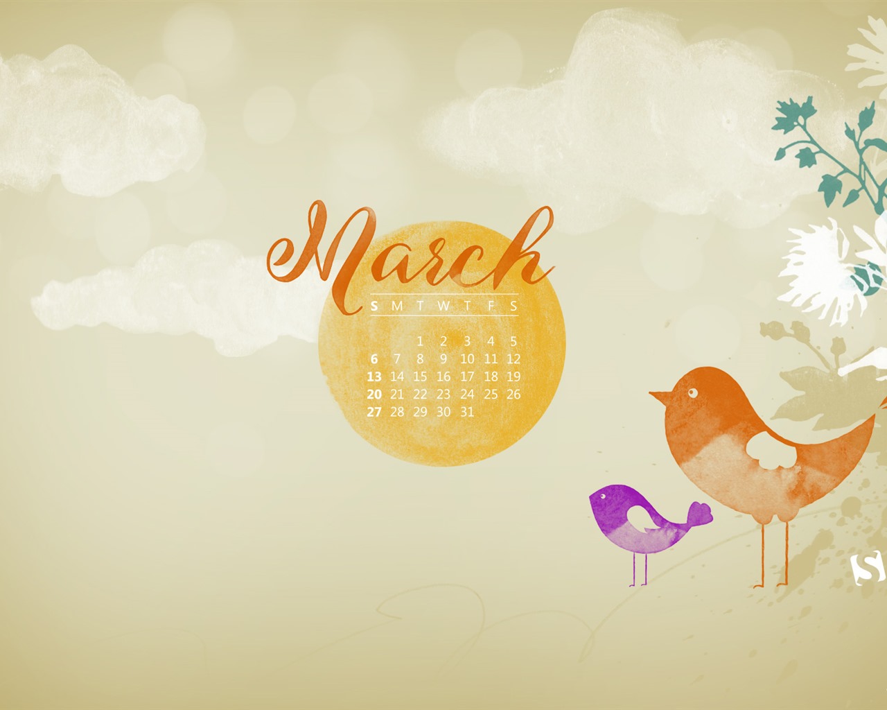 March 2016 calendar wallpaper (2) #11 - 1280x1024