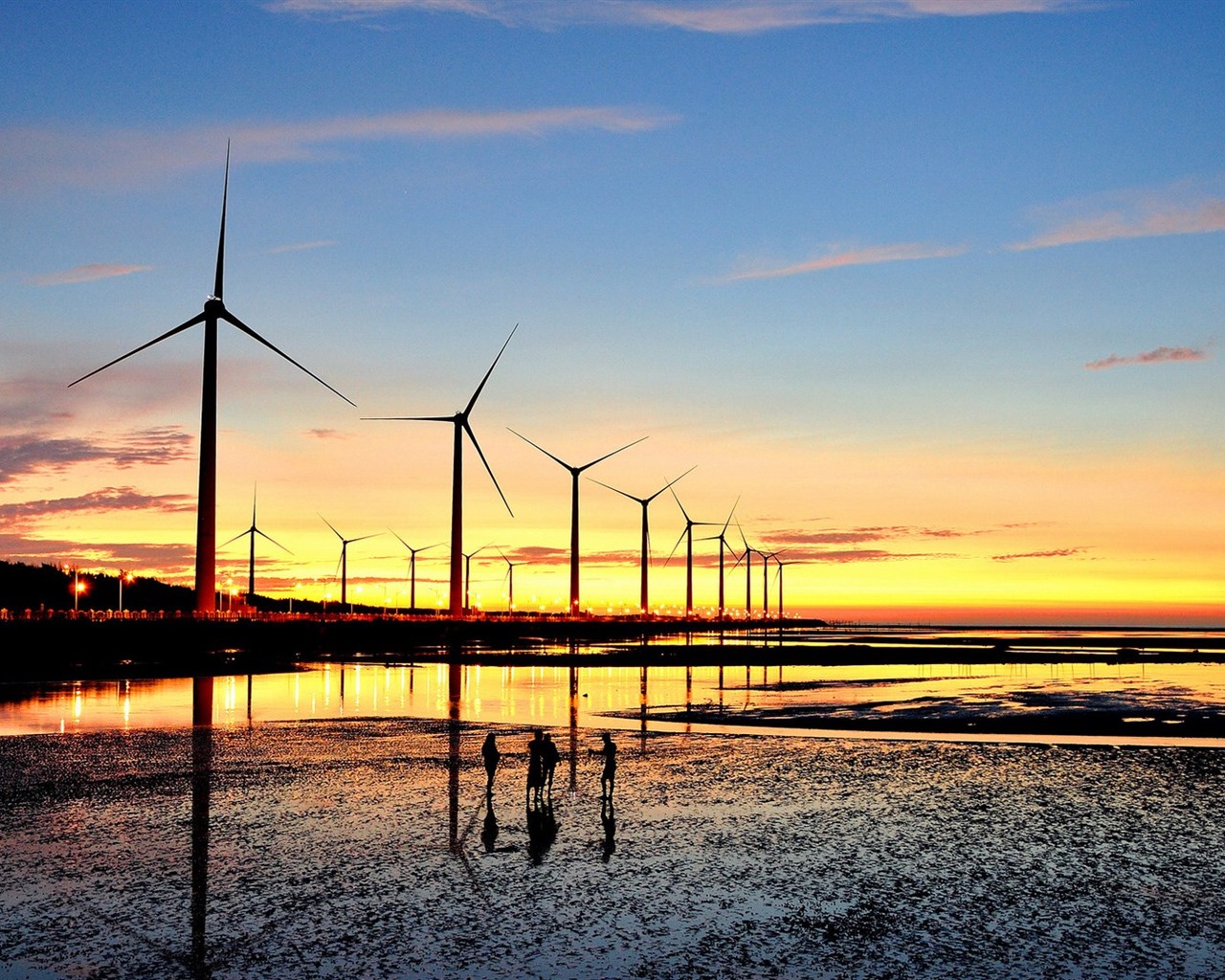 Taiwan Gaomei wetlands sunset HD Wallpapers #6 - 1280x1024