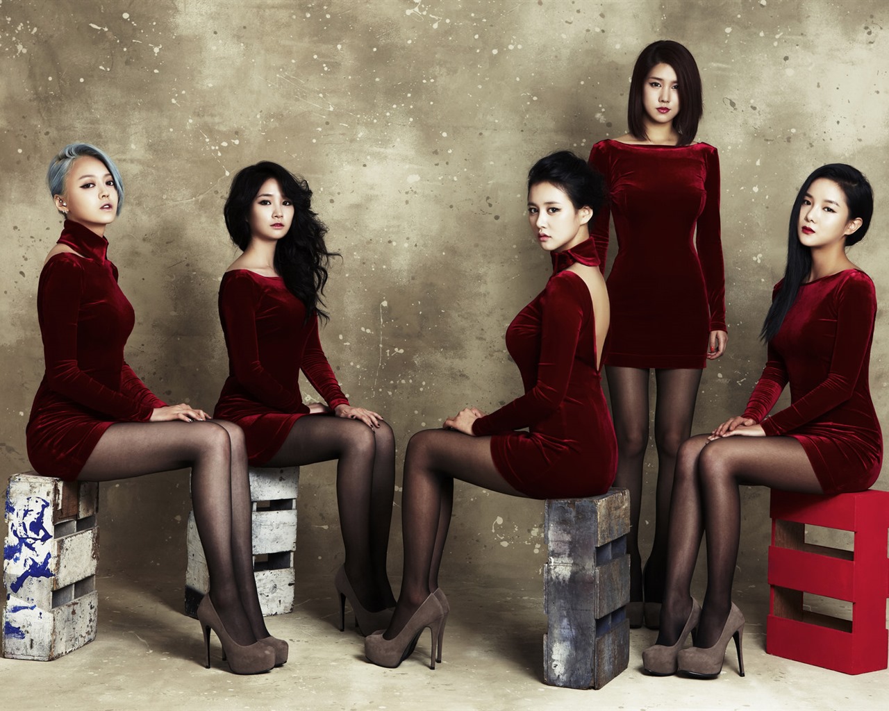 filles coréennes combinaison idole de la musique fonds d'écran HD Spica #9 - 1280x1024