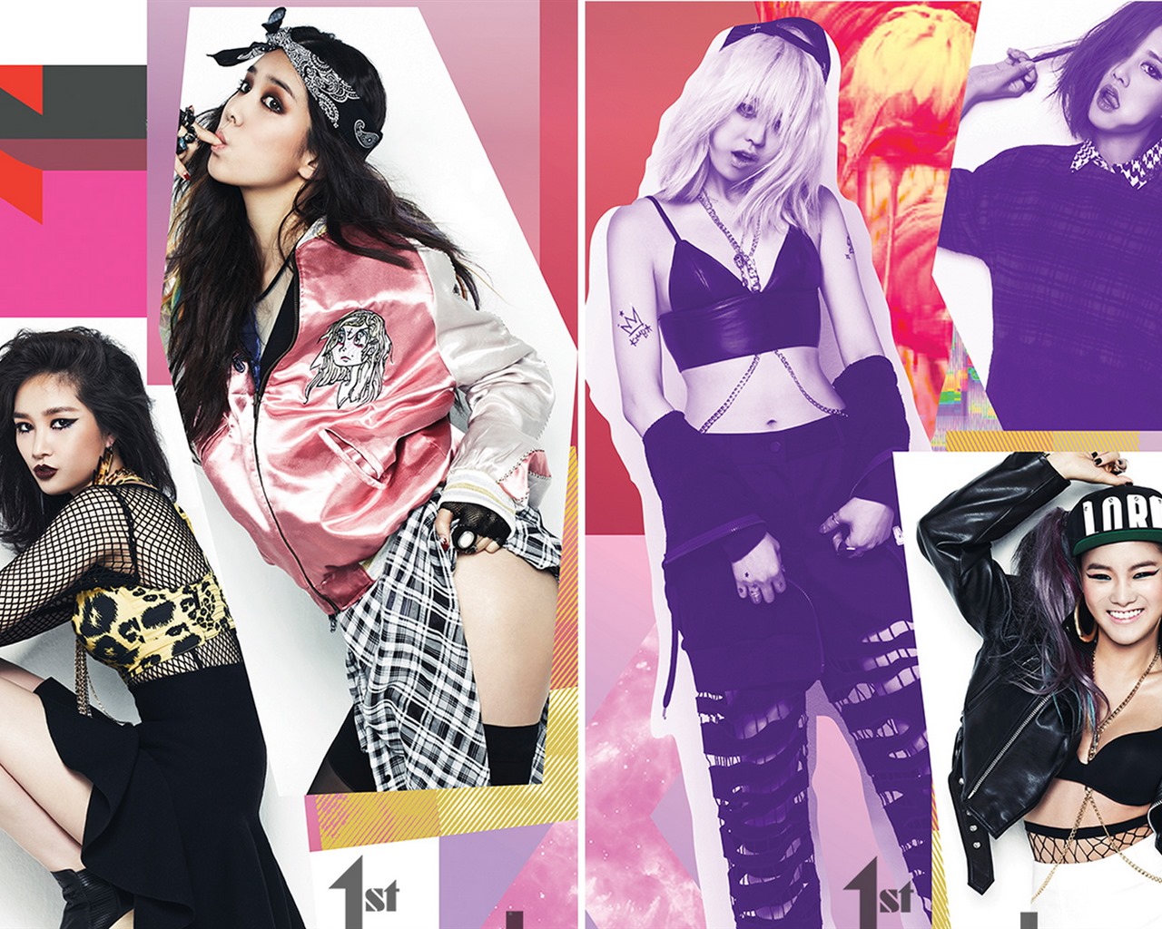 Spica Korejky hudební idol kombinační tapety HD #10 - 1280x1024