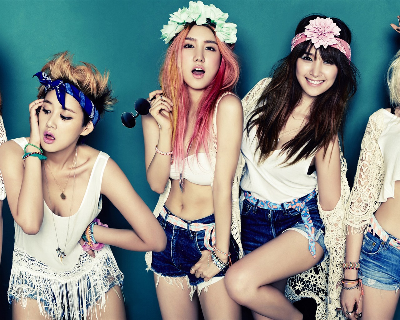 Spica Korejky hudební idol kombinační tapety HD #12 - 1280x1024