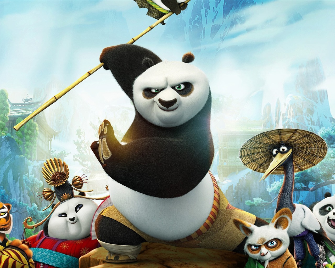 Kung Fu Panda 3, HD film tapety na plochu #1 - 1280x1024