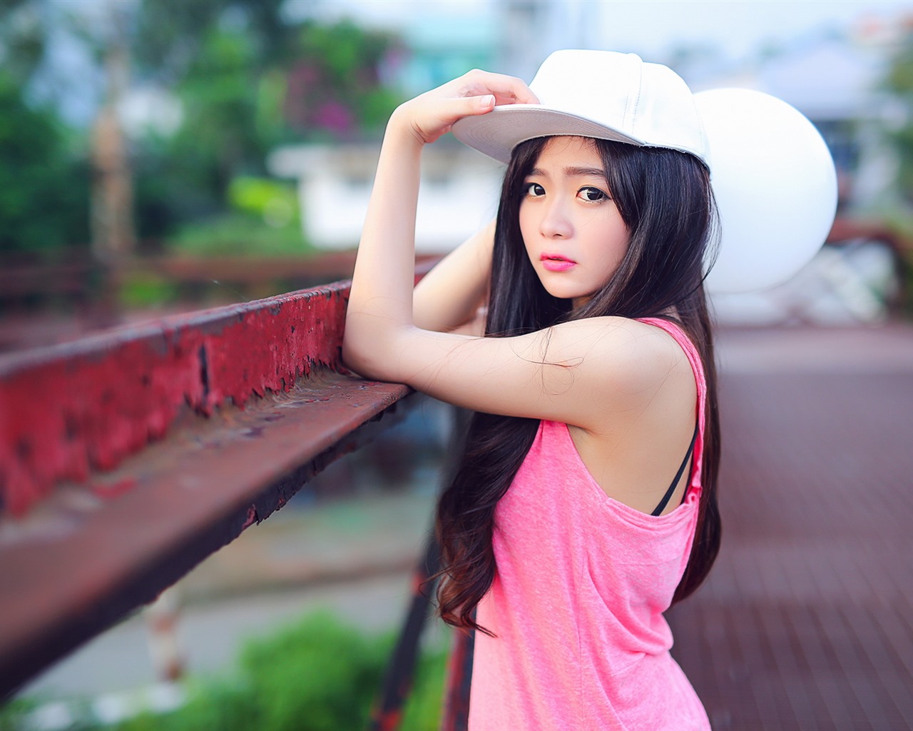 Čistá a krásná mladá Asiatka kolekce HD tapety na plochu (1) #3 - 1280x1024