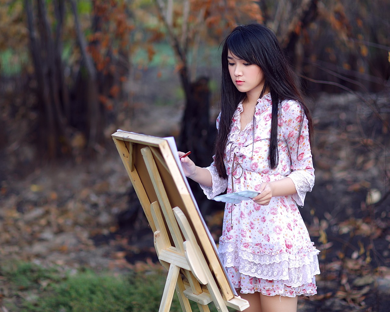 清纯可爱年轻的亚洲女孩 高清壁纸合集(一)25 - 1280x1024