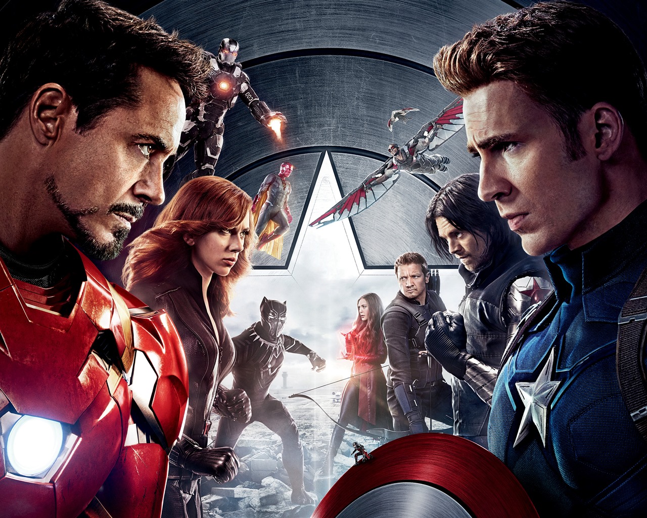Capitán América: guerra civil, fondos de pantalla de alta definición de películas #1 - 1280x1024